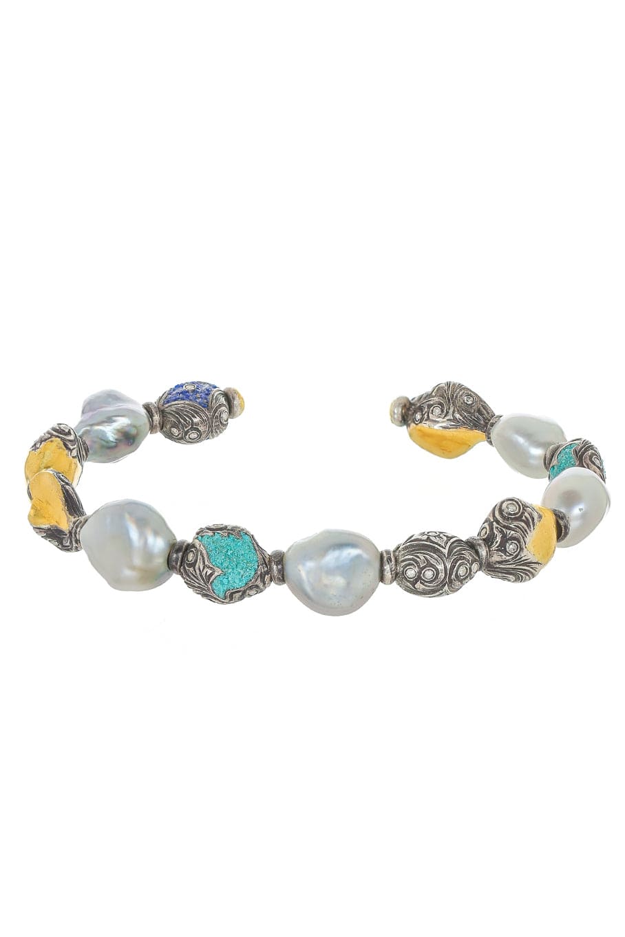 SEVAN BICAKCI-Pearl Spring Bracelet-YELLOW GOLD