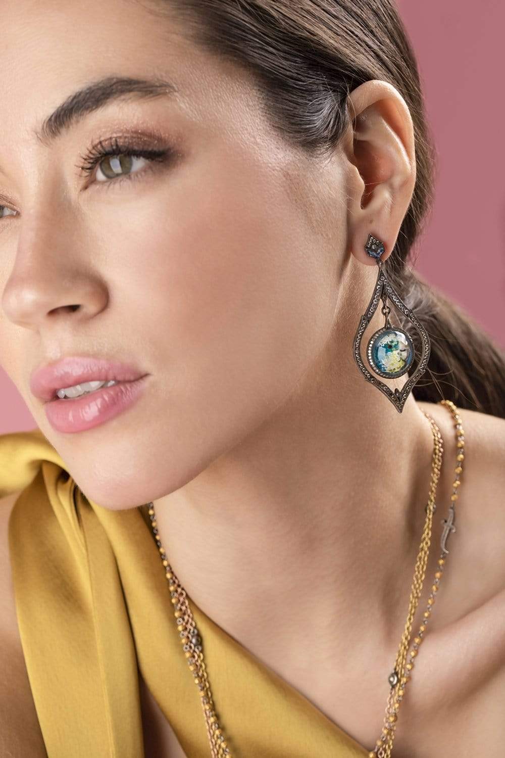 SEVAN BICAKCI-Carved Parrot Earrings-SILVER