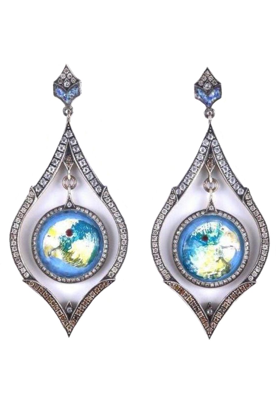 SEVAN BICAKCI-Carved Parrot Earrings-SILVER