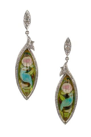SEVAN BICAKCI-Lemon Topaz Bird Earrings-WHITE GOLD