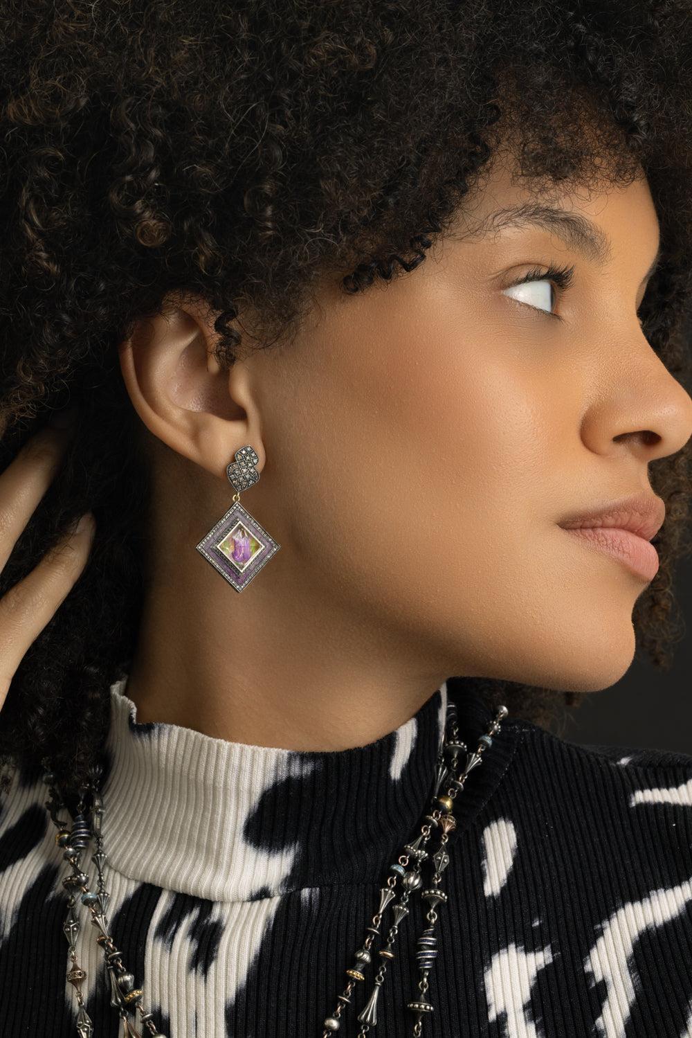 Carved Rock Quartz Tulip Earrings-YELLOW GOLD-JEWELRYFINE JEWELEARRING-SEVAN BICAKCI