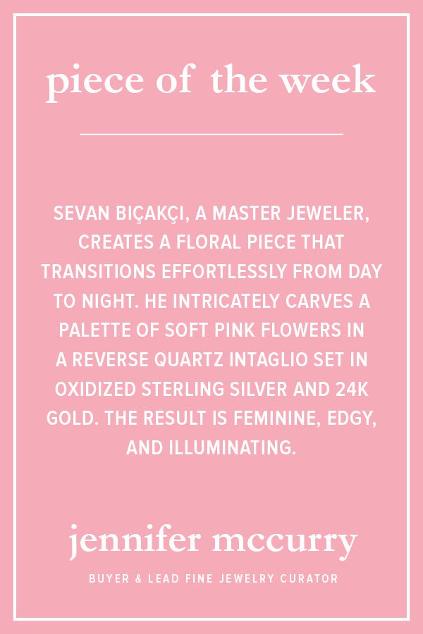 SEVAN BICAKCI-Rock Quartz Floral Drop Earrings-YELLOW GOLD