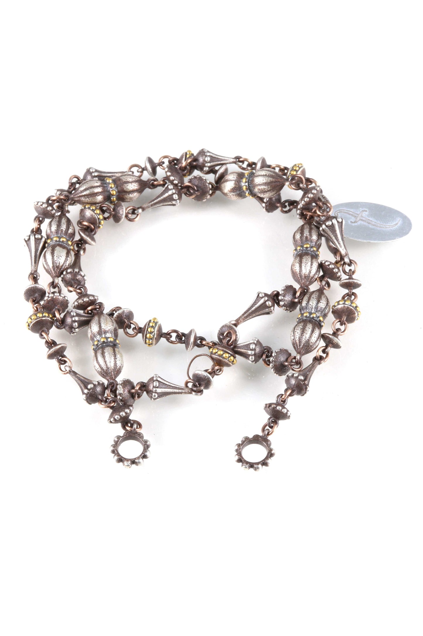 SEVAN BICAKCI-Finial Open Chain Necklace-SILVER