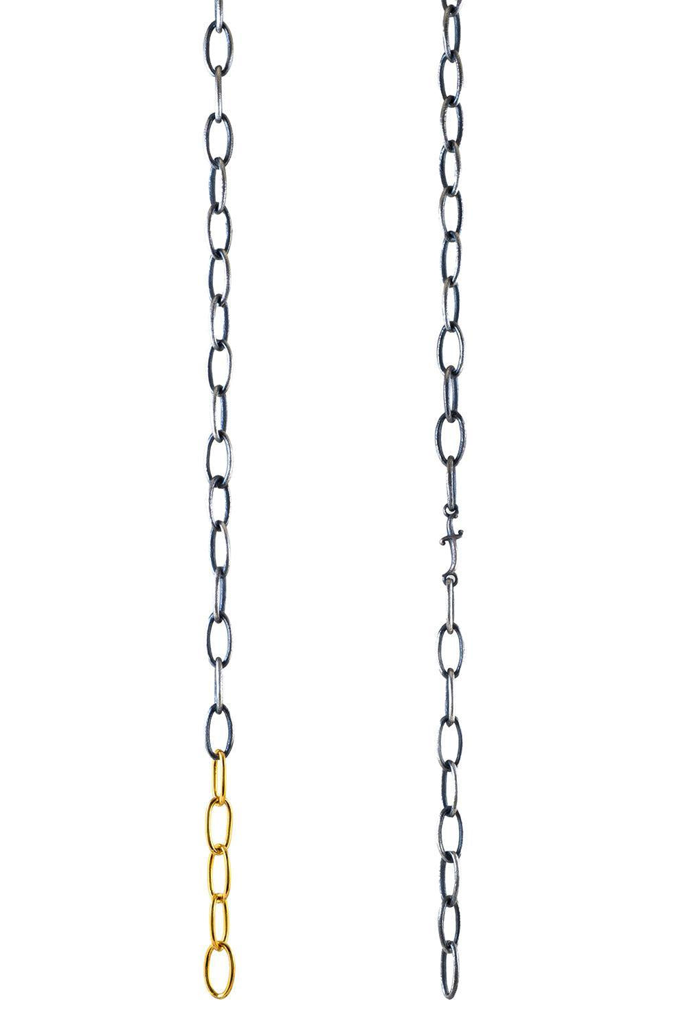 Mixed Metal Oval Open Link Chain-SILVER-JEWELRYFINE JEWELNECKLACE O-SEVAN BICAKCI