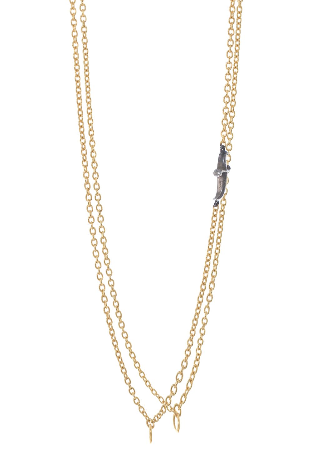 SEVAN BICAKCI-Delicate Double Strand Dagger Necklace-YELLOW GOLD