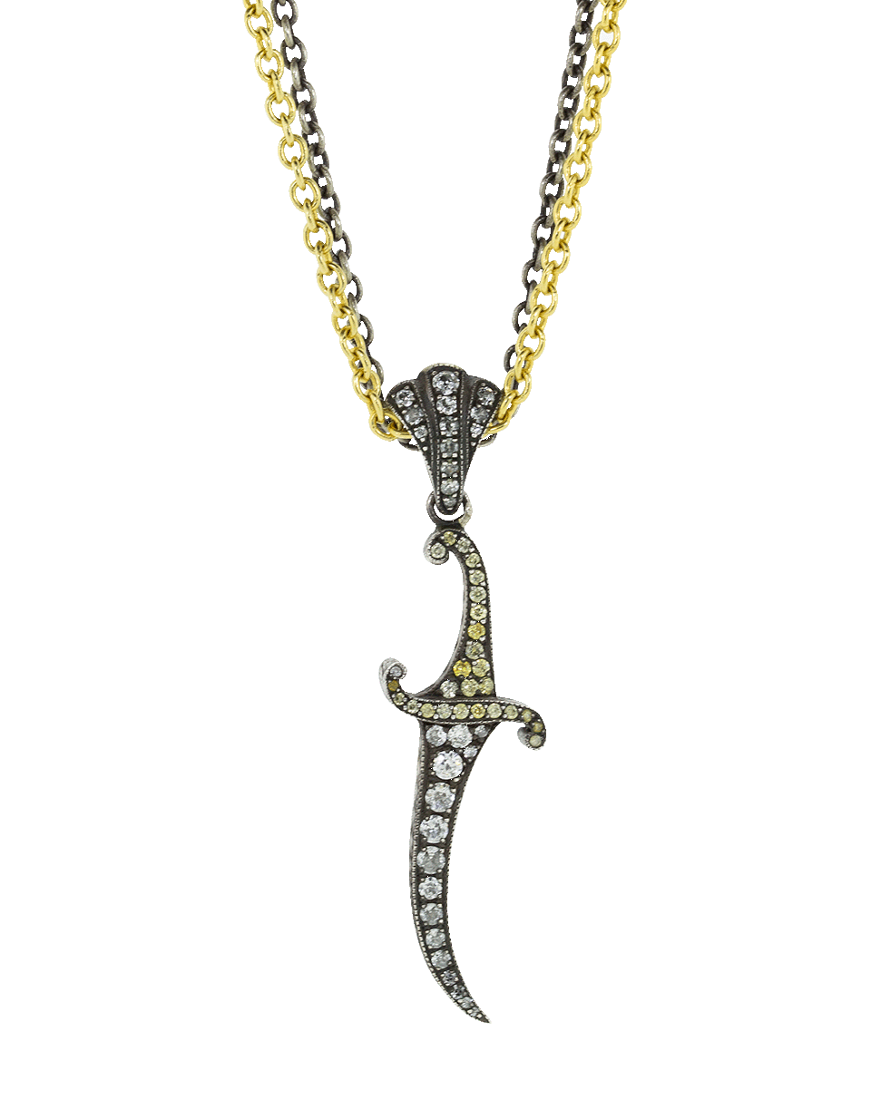 SEVAN BICAKCI-Pave Diamond Reversible Dagger Pendant-YELLOW GOLD