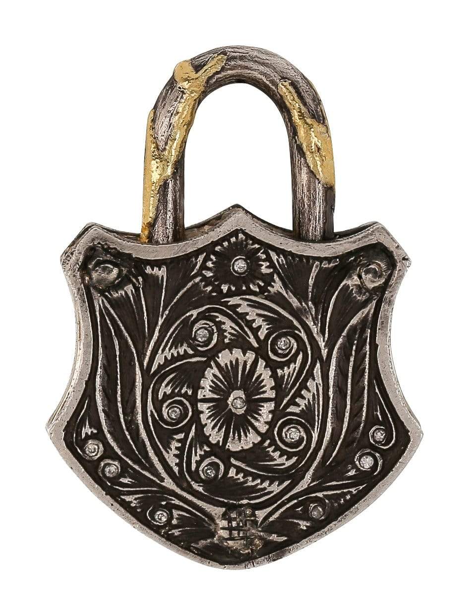 SEVAN BICAKCI-Pink Micro Mosaic Lock-SILVER