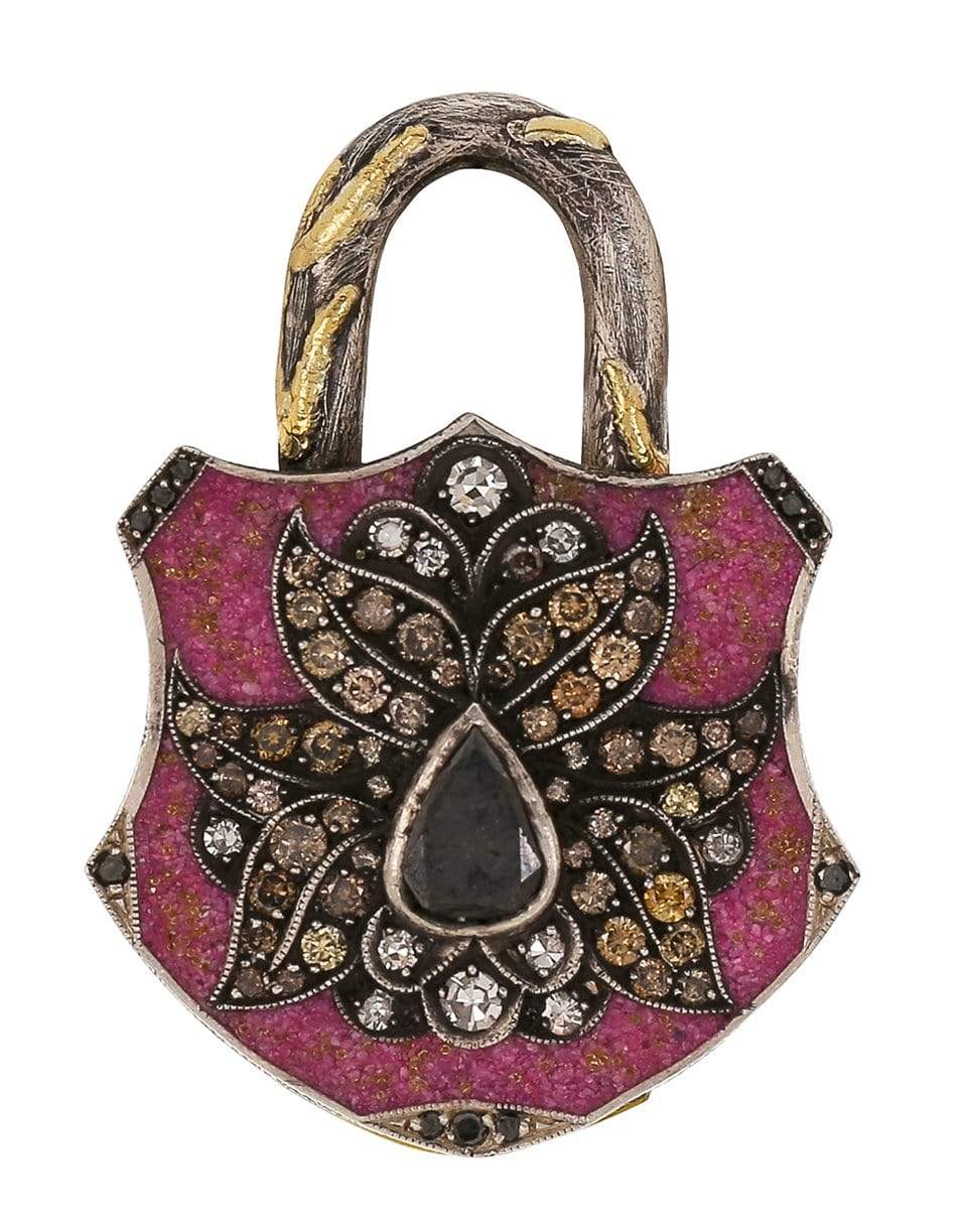 SEVAN BICAKCI-Pink Micro Mosaic Lock-SILVER