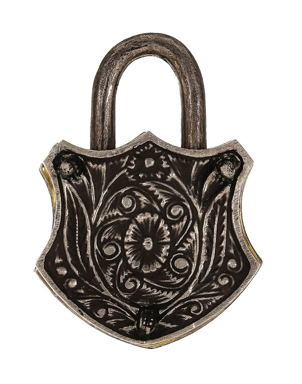 SEVAN BICAKCI-Large Amethyst Lock Pendant-YELLOW GOLD