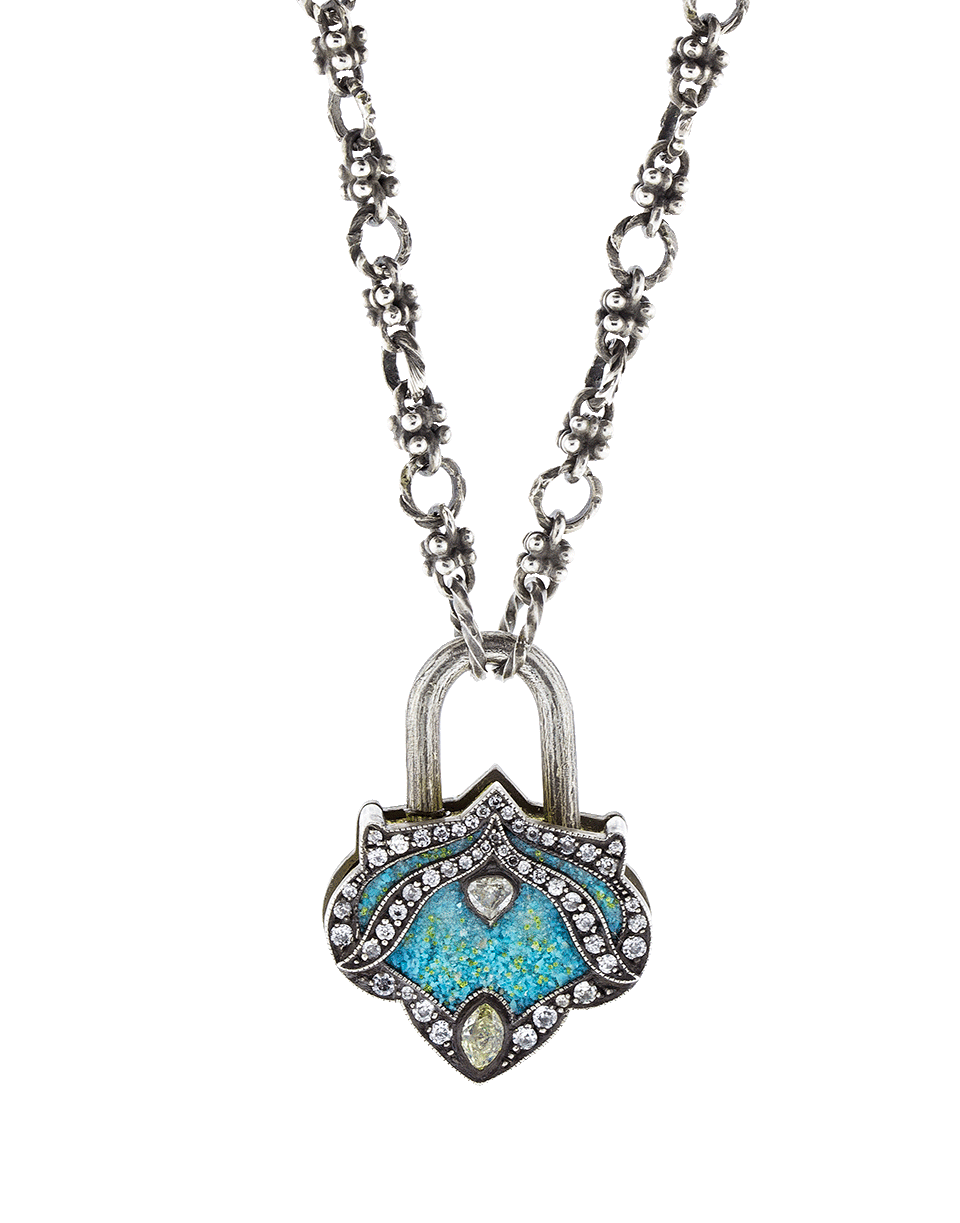 SEVAN BICAKCI-Large Lantern Lock Pendant-YELLOW GOLD