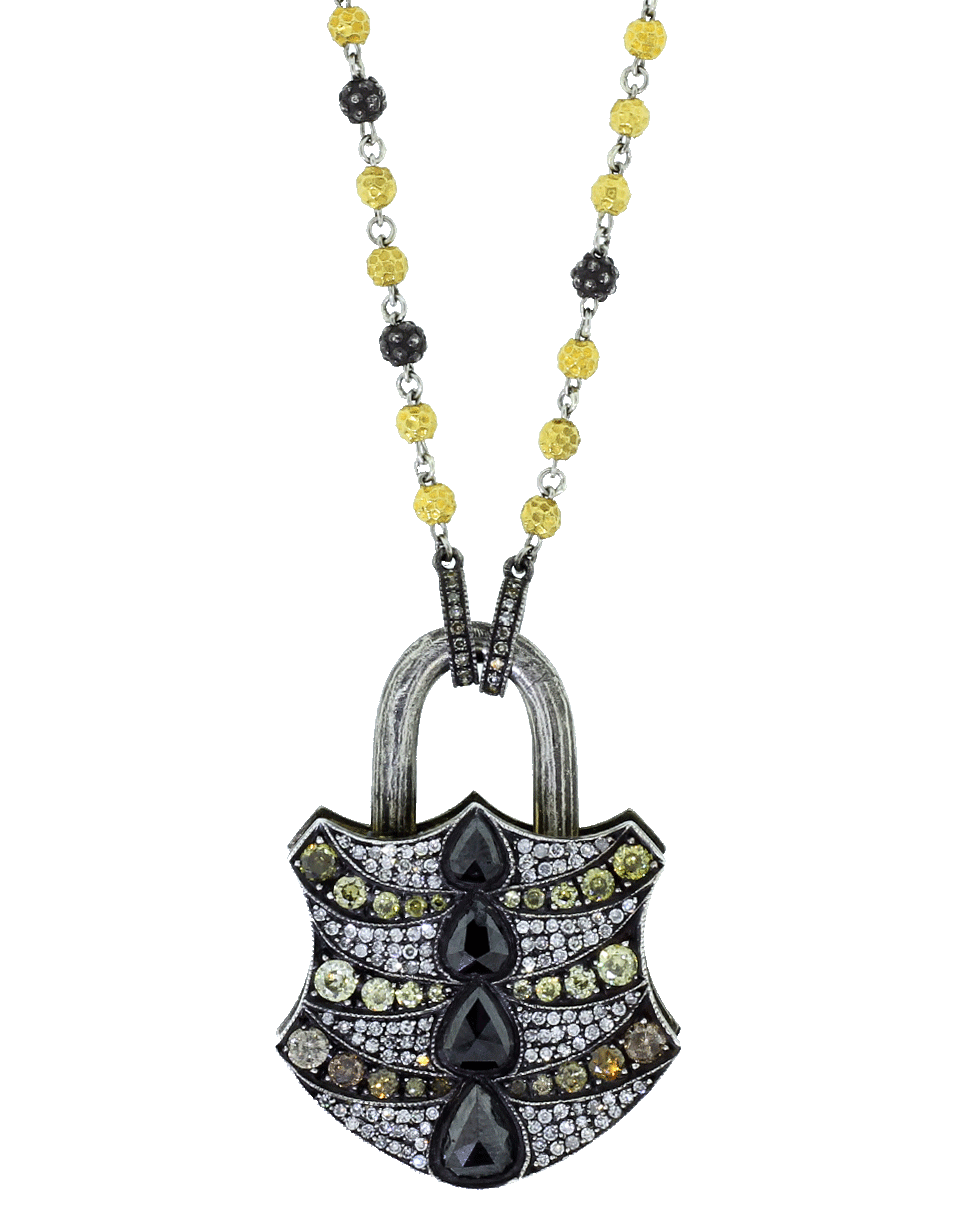 SEVAN BICAKCI-Large Lock Pendant-YELLOW GOLD