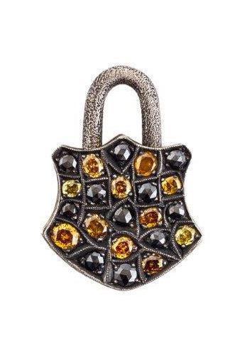 Medium Diamond Padlock Pendant-YELLOW GOLD-JEWELRYFINE JEWELPENDANT-SEVAN BICAKCI
