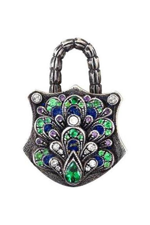 Medium Peacock Padlock-YELLOW GOLD-JEWELRYFINE JEWELPENDANT-SEVAN BICAKCI