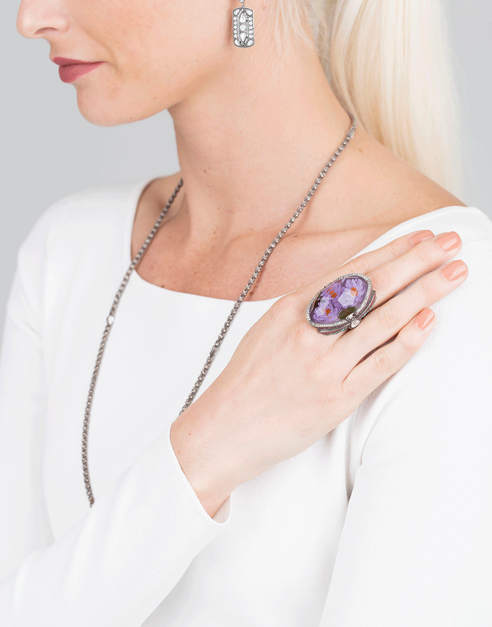 SEVAN BICAKCI-Waterlily Amethyst Ring-YELLOW GOLD