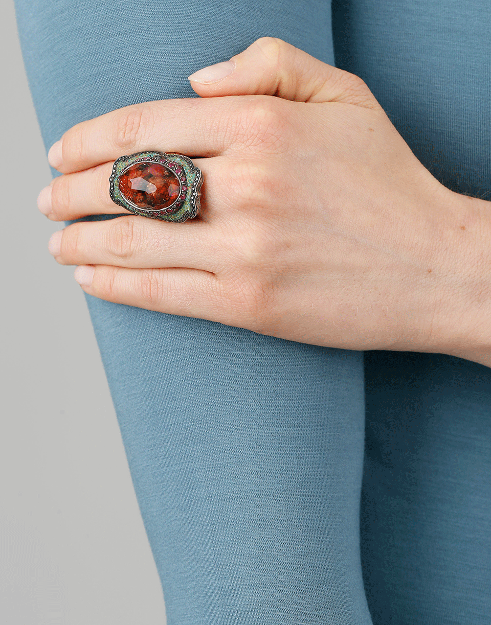 SEVAN BICAKCI-Carved Pomegranate Ring In Citrine-YELLOW GOLD