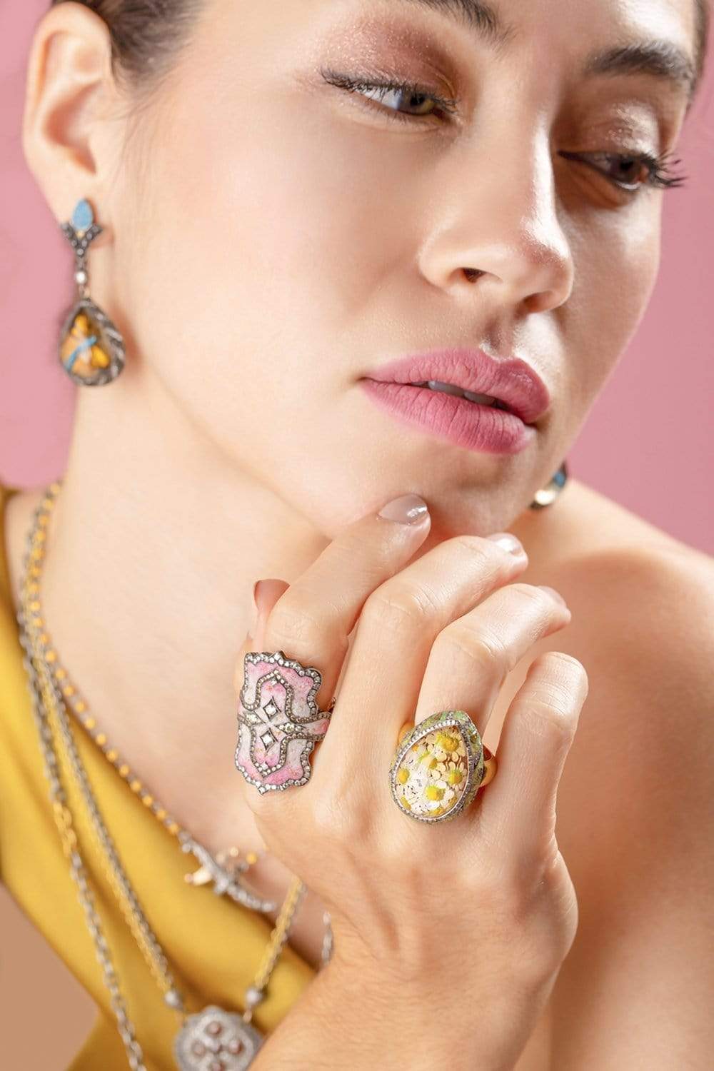 SEVAN BICAKCI-Carved Daisy Ring-YELLOW GOLD