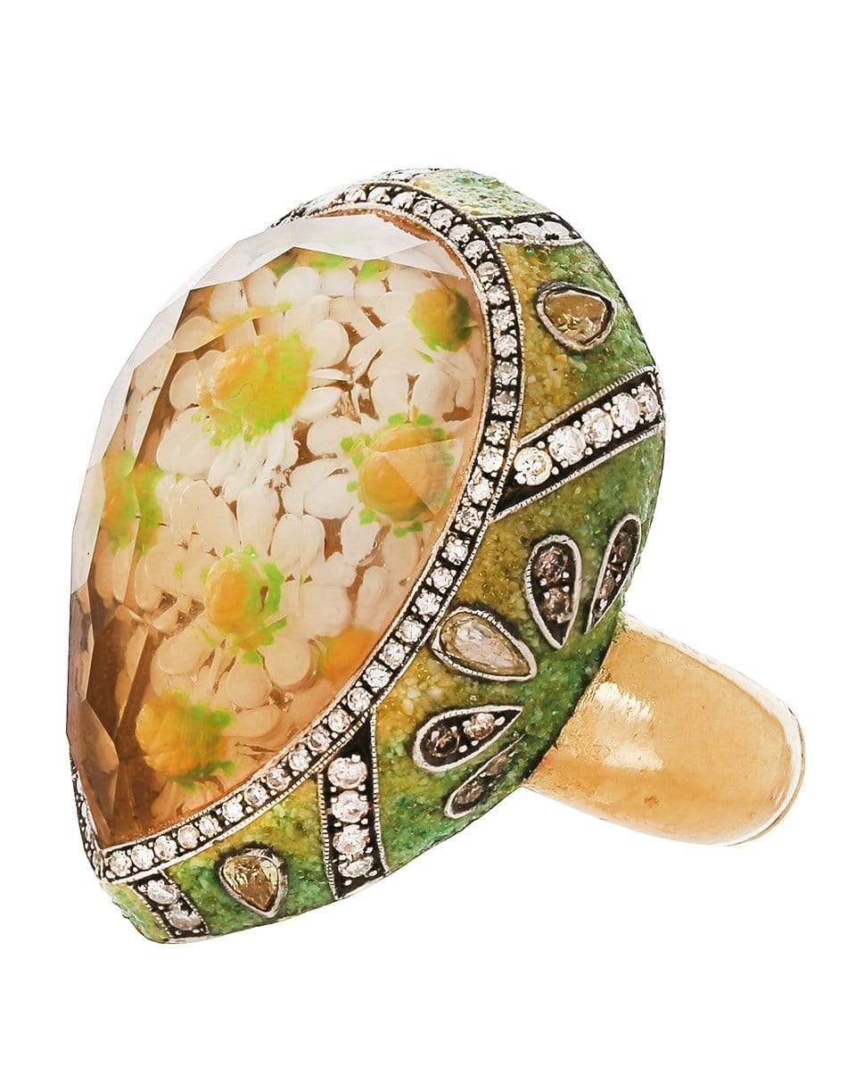 SEVAN BICAKCI-Carved Daisy Ring-YELLOW GOLD