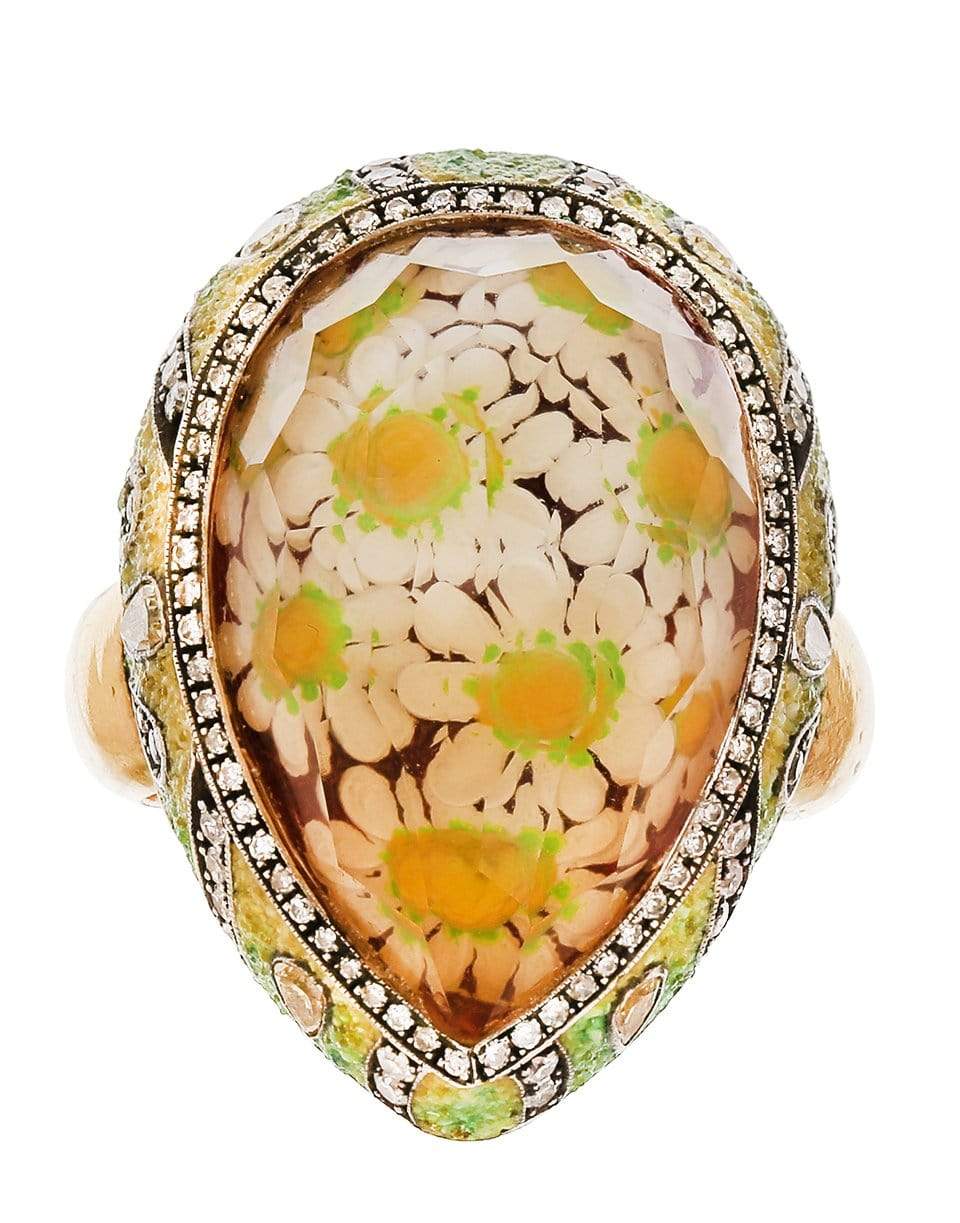 SEVAN BICAKCI-Carved Daisy Ring-YELLOW GOLD
