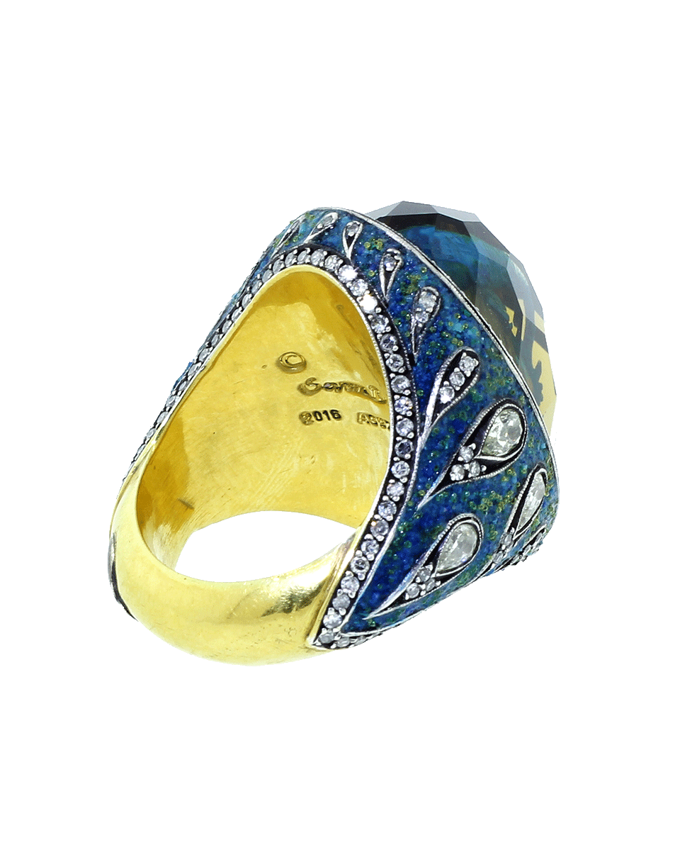 SEVAN BICAKCI-Peacock Citrine Ring-YELLOW GOLD