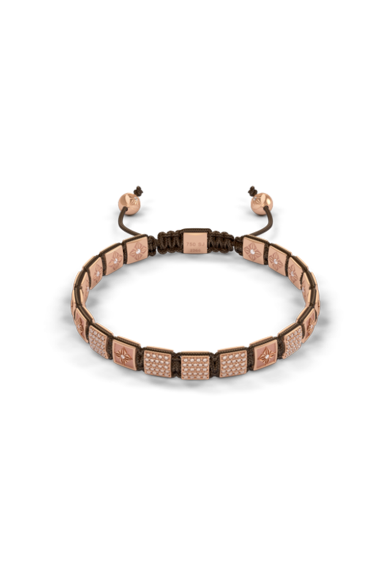 Diamond Pave Brown Lock Bracelet
