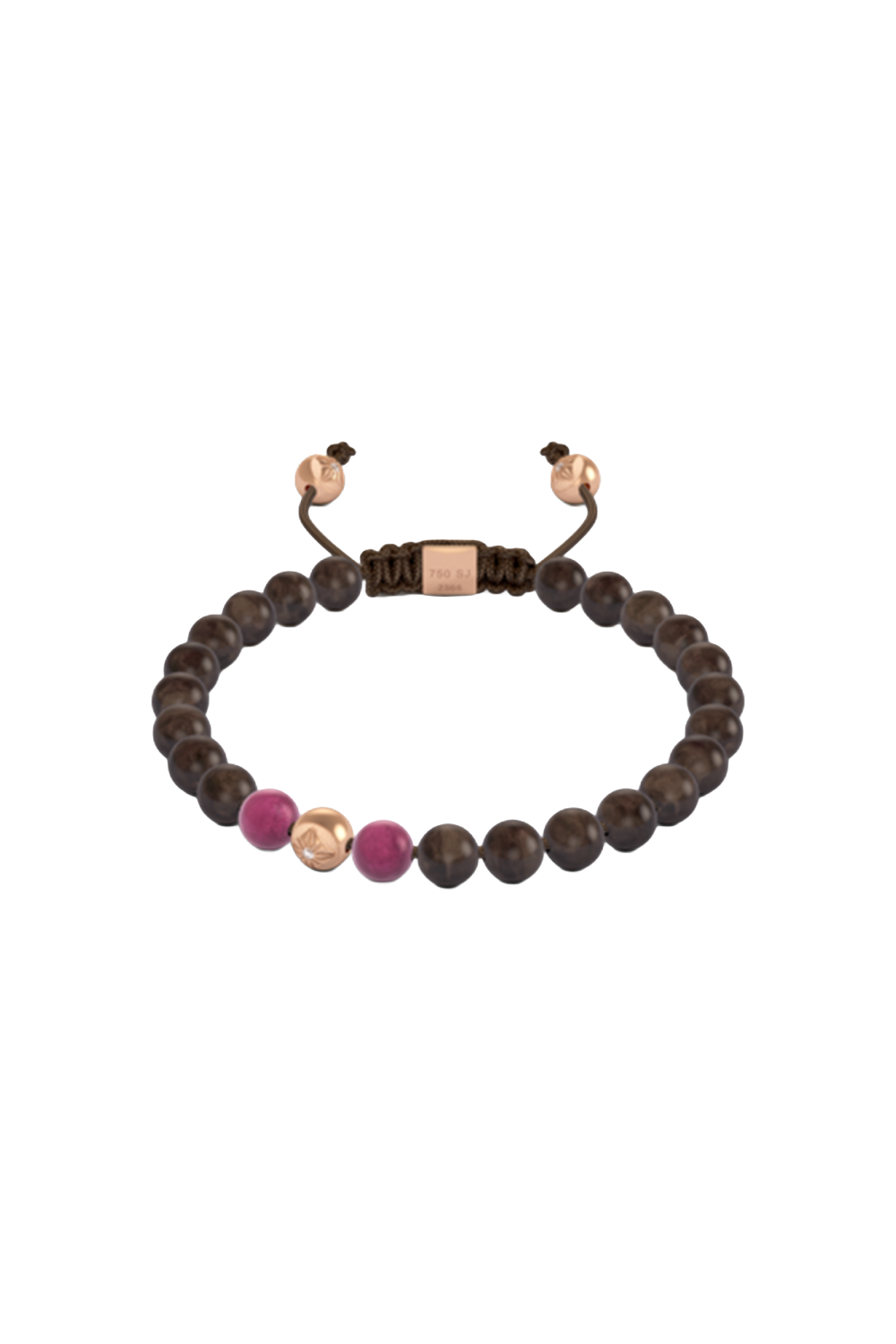 Diamond Ruby Beaded Bracelet-ROSE GOLD-JEWELRYFINE JEWELBRACELET O-SHAMBALLA JEWELS