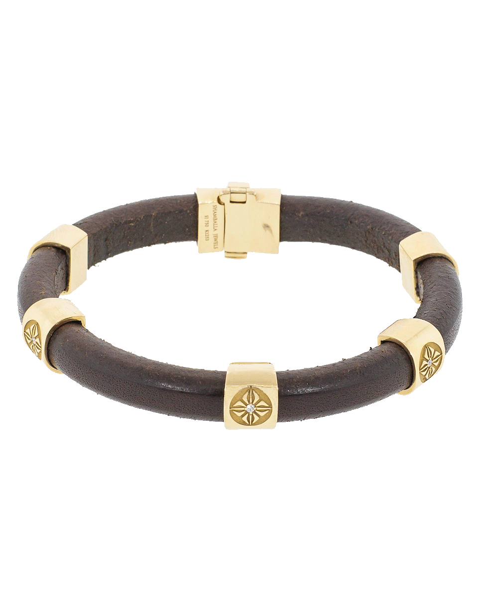 SHAMBALLA JEWELS-Korn Diamond 5 Shields Bracelet-ROSE GOLD