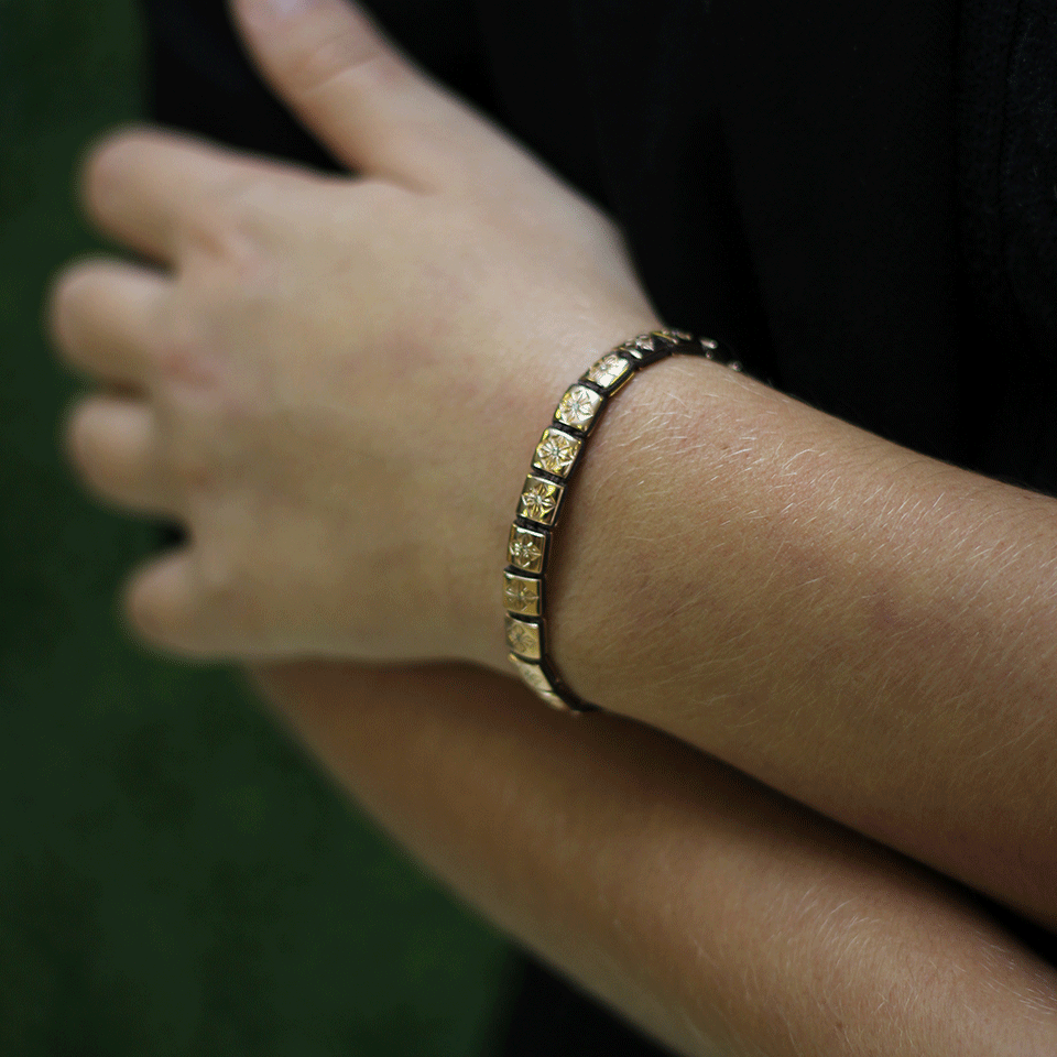SHAMBALLA JEWELS-Cognac Diamond Lock Bracelet-ROSE GOLD