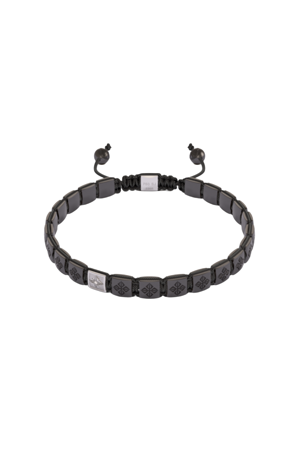 Diamond Black Lock Bracelet-WHITE GOLD-JEWELRYFINE JEWELBRACELET O-SHAMBALLA JEWELS