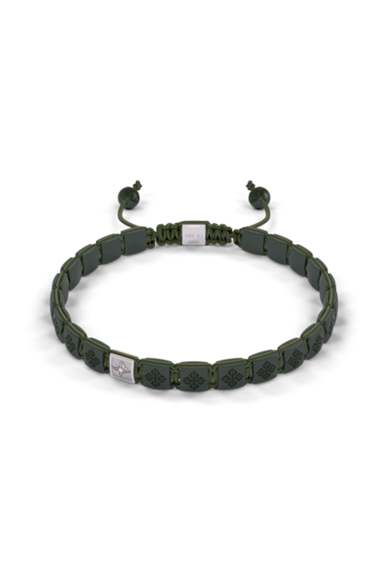 Diamond Matte Green Lock Bracelet
