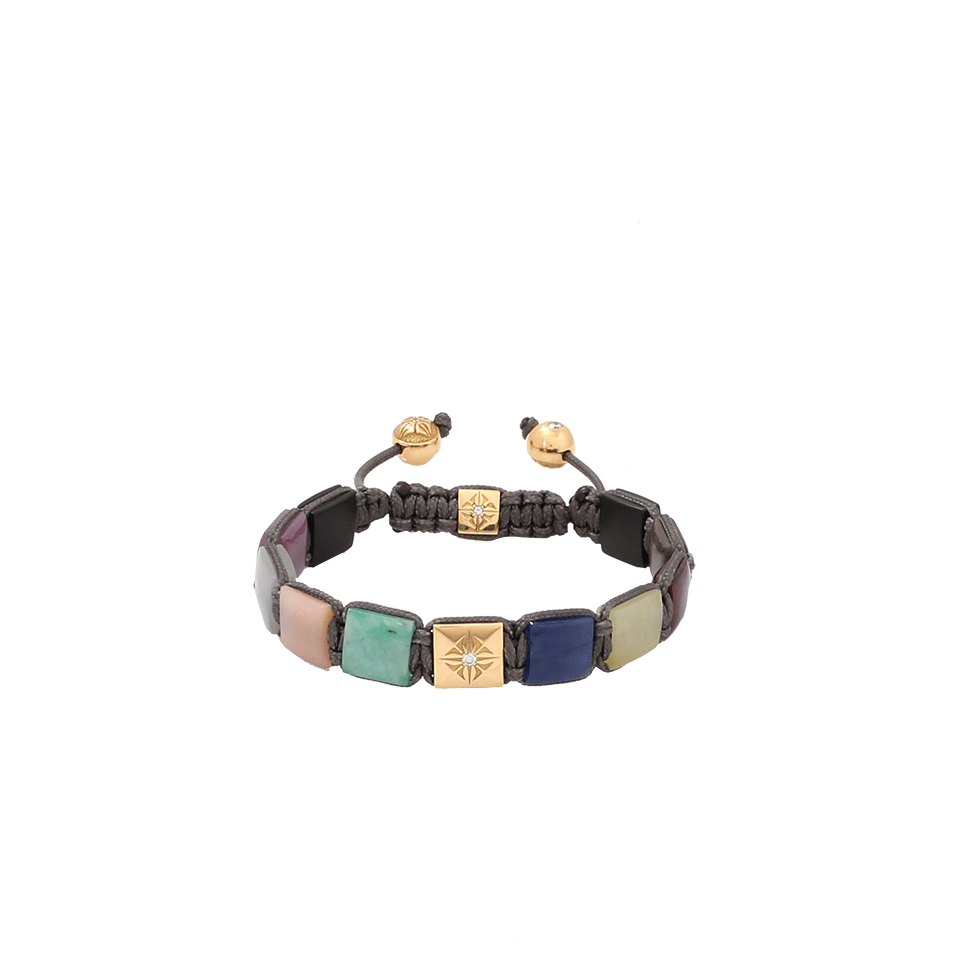 SHAMBALLA JEWELS-Mix Stone Lock Bracelet-YELLOW GOLD