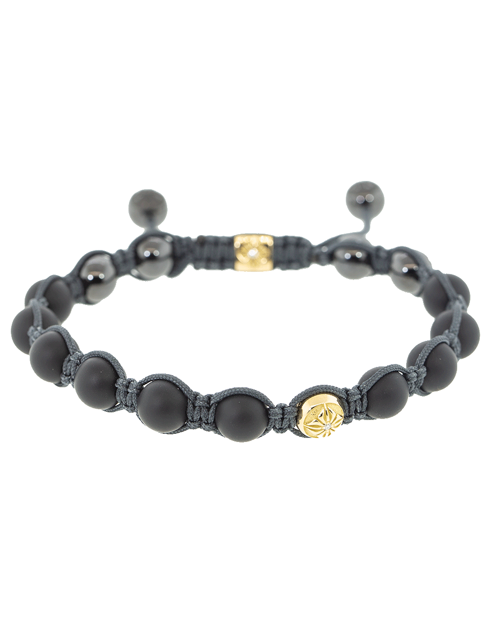 SHAMBALLA JEWELS-Gold and Onyx Bead Bracelet-YELLOW GOLD
