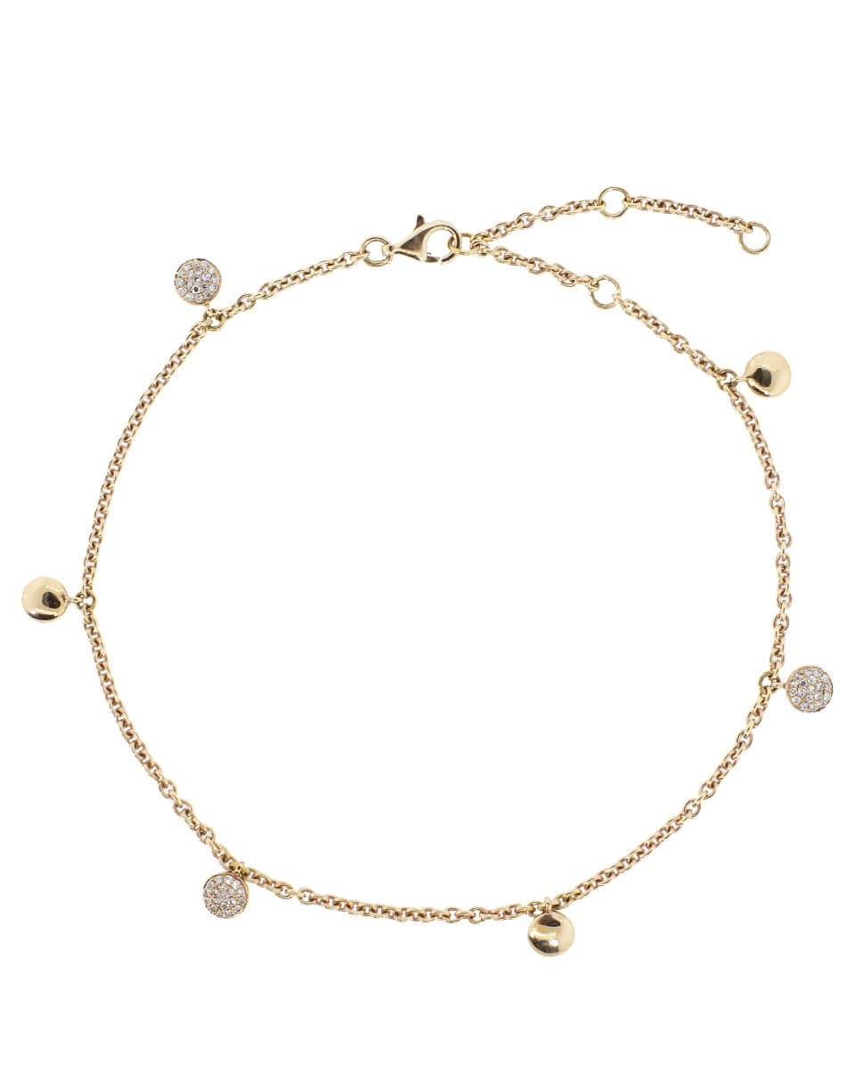 SHAY JEWELRY-Pave Dangle Drop Anklet-ROSE GOLD