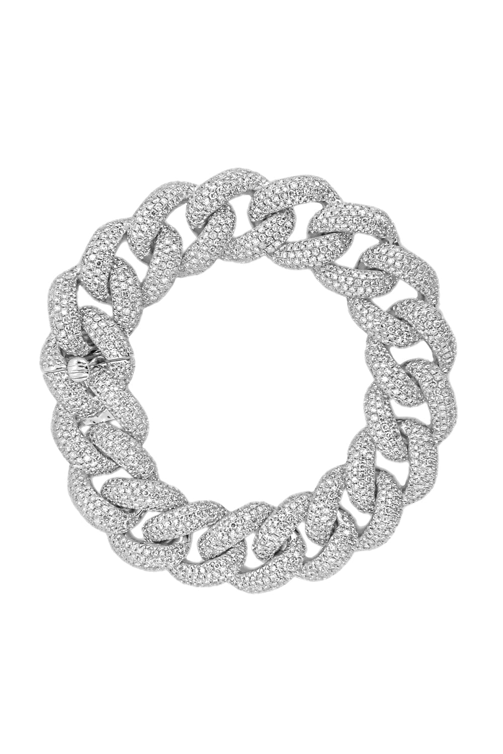 SHAY JEWELRY-Jumbo Pave Diamond Link Bracelet-WHITE GOLD