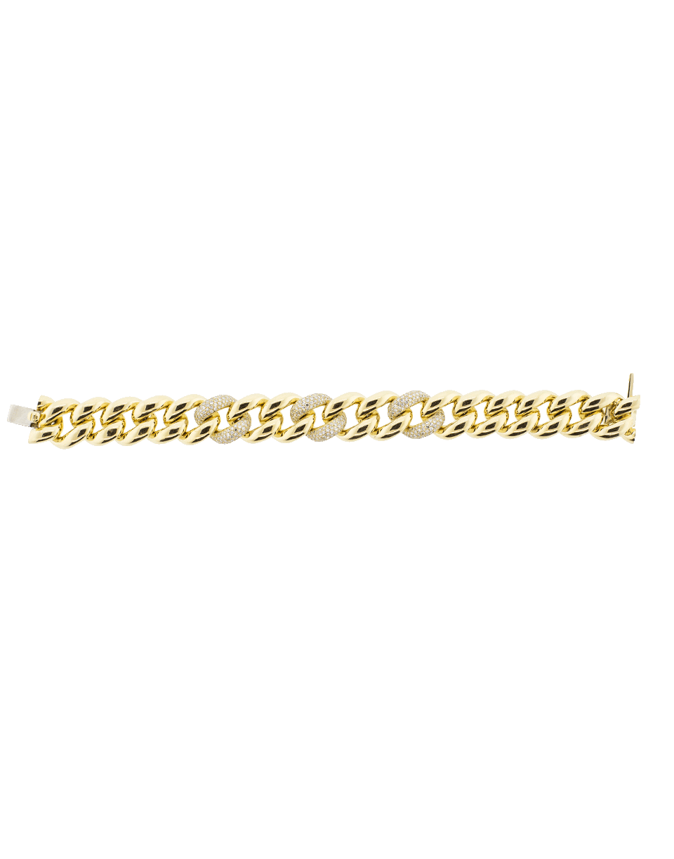 SHAY JEWELRY-Triple Pave Diamond Link Bracelet-YELLOW GOLD