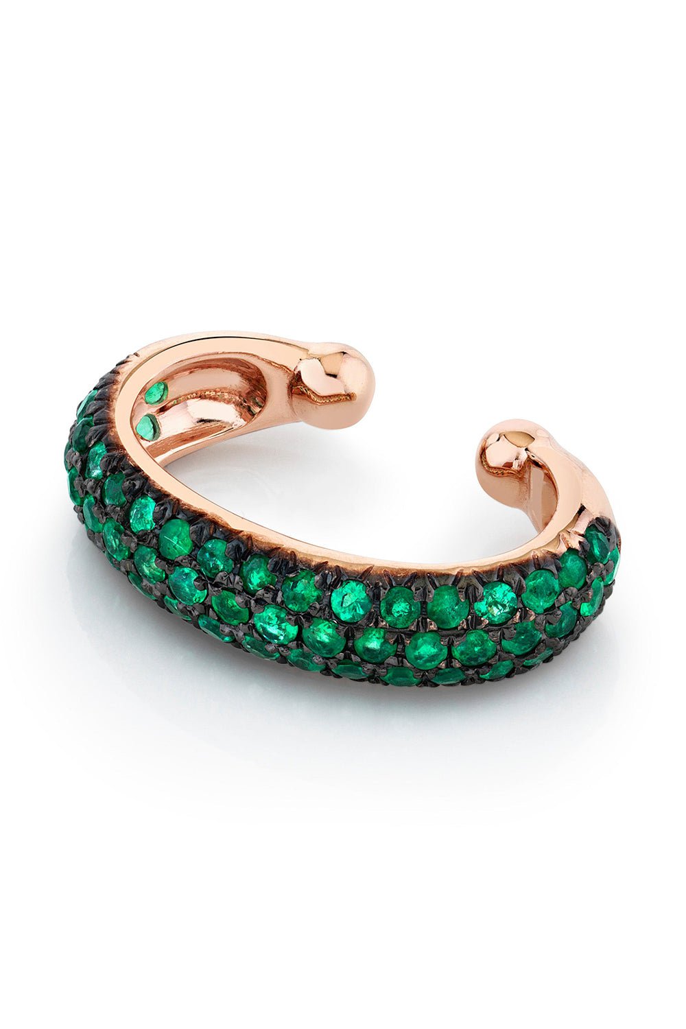 SHAY JEWELRY-Jumbo Emerald Ear Cuff-ROSE GOLD