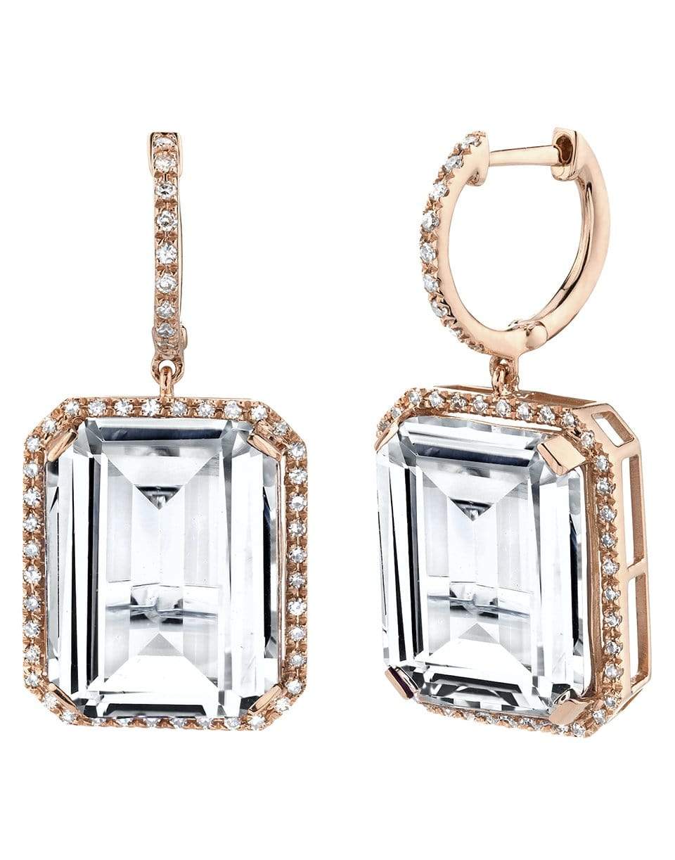 SHAY JEWELRY-Portrait Gemstone Earrings-ROSE GOLD