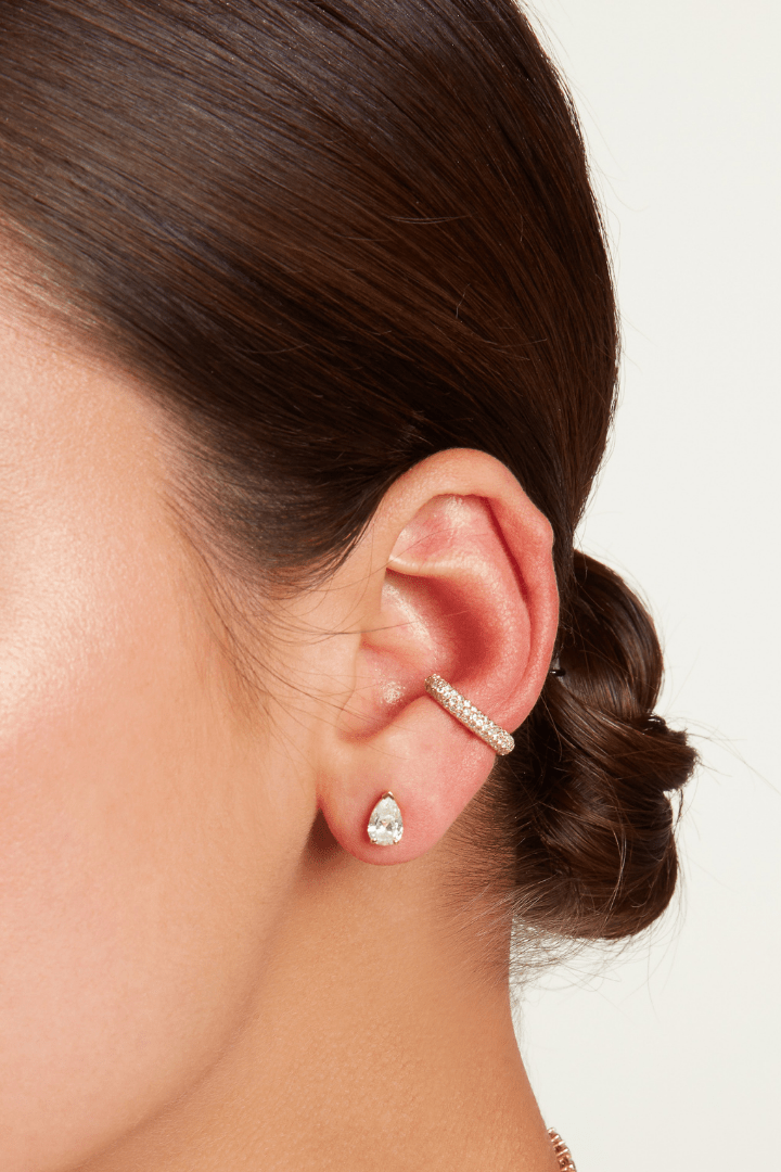 SHAY JEWELRY-Diamond Jumbo Pave Ear Cuff-WHITE GOLD