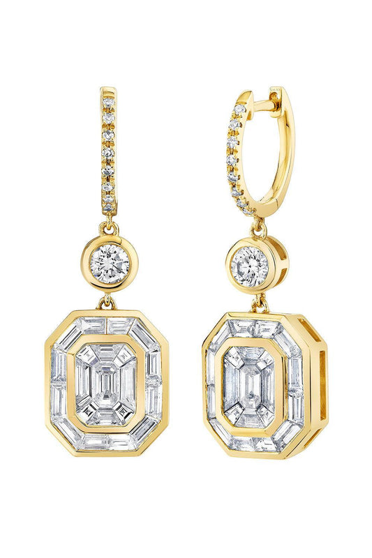 Diamond Illusion Drop Earrings-YELLOW GOLD-JEWELRYFINE JEWELEARRING-SHAY JEWELRY