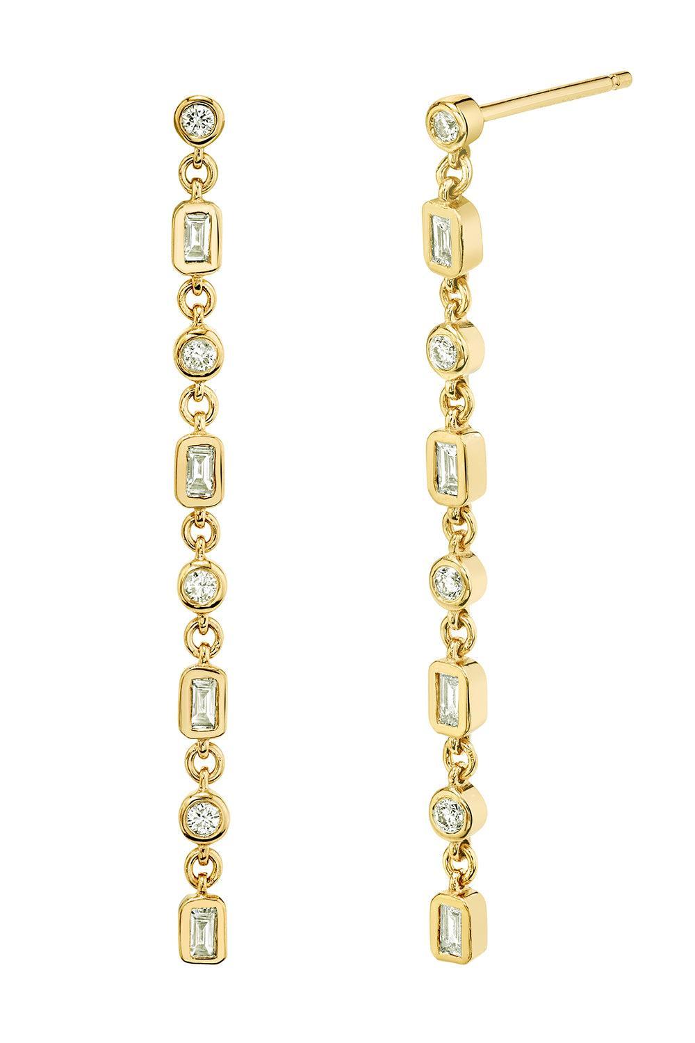Diamond Infinity Drop Earrings-YELLOW GOLD-JEWELRYFINE JEWELEARRING-SHAY JEWELRY