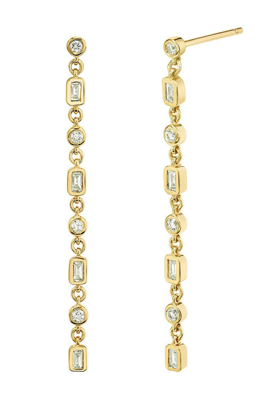 Diamond Infinity Drop Earrings-YELLOW GOLD-JEWELRYFINE JEWELEARRING-SHAY JEWELRY