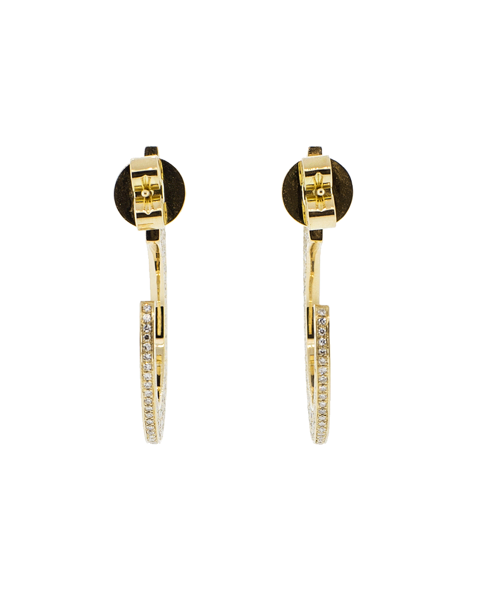 SHAY JEWELRY-Full Pave Slice Edge Hoops-YELLOW GOLD