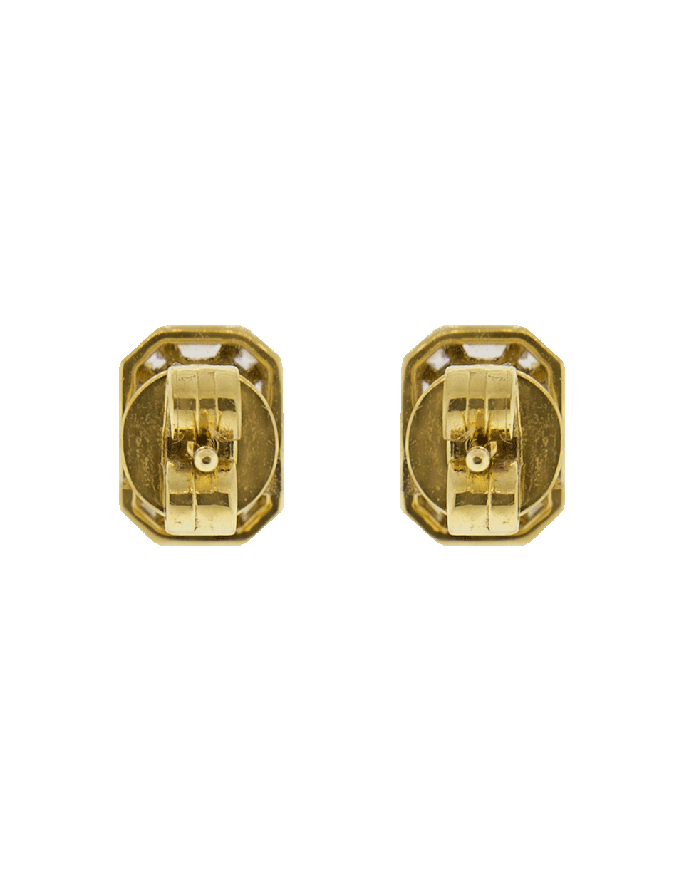 SHAY JEWELRY-Illusion Emerald Diamond Studs-YELLOW GOLD