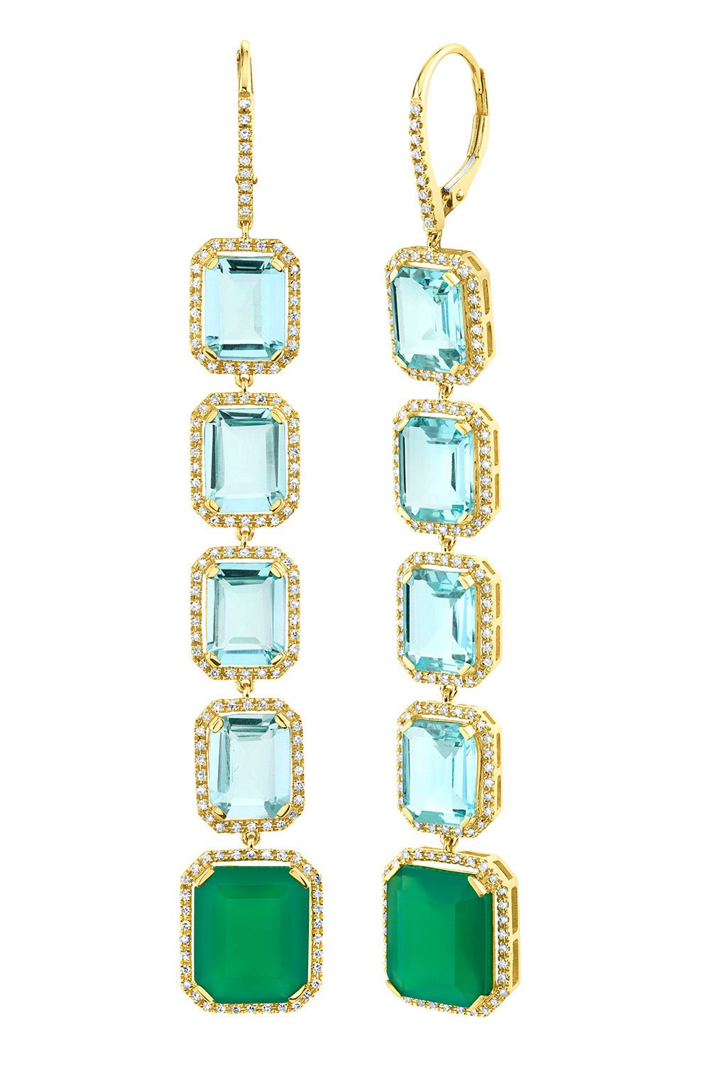 SHAY JEWELRY-Portrait Gemstone Drop Earrings-YELLOW GOLD