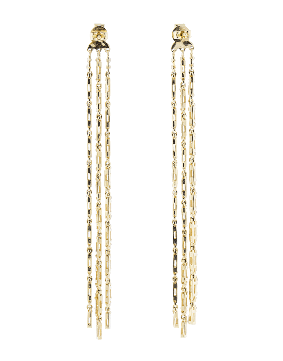 SHAY JEWELRY-Triple Mixed Diamond Stick Earrings-YELLOW GOLD