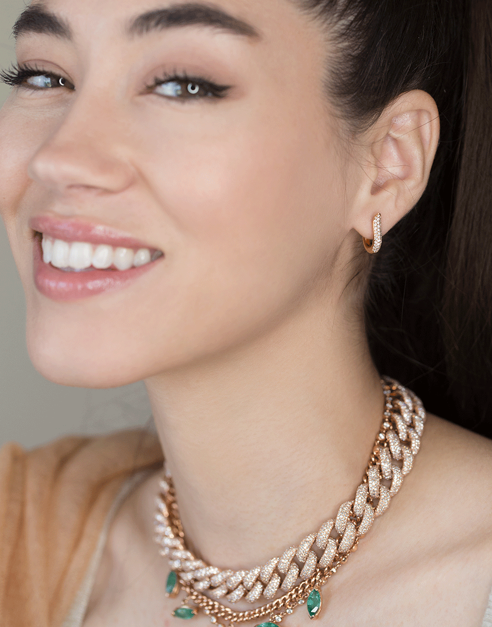 SHAY JEWELRY-Jumbo Pave Link Choker-ROSE GOLD