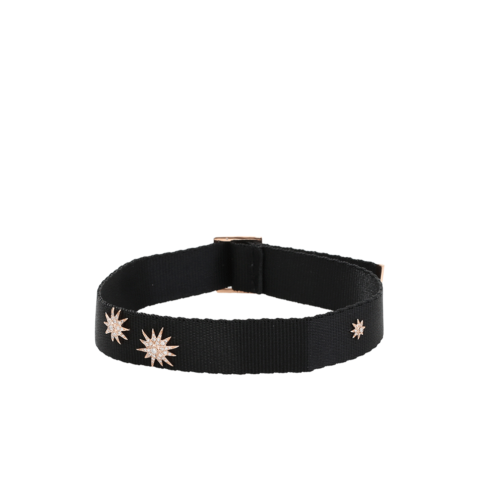 SHAY JEWELRY-Starburst Grosgrain Choker-ROSE GOLD