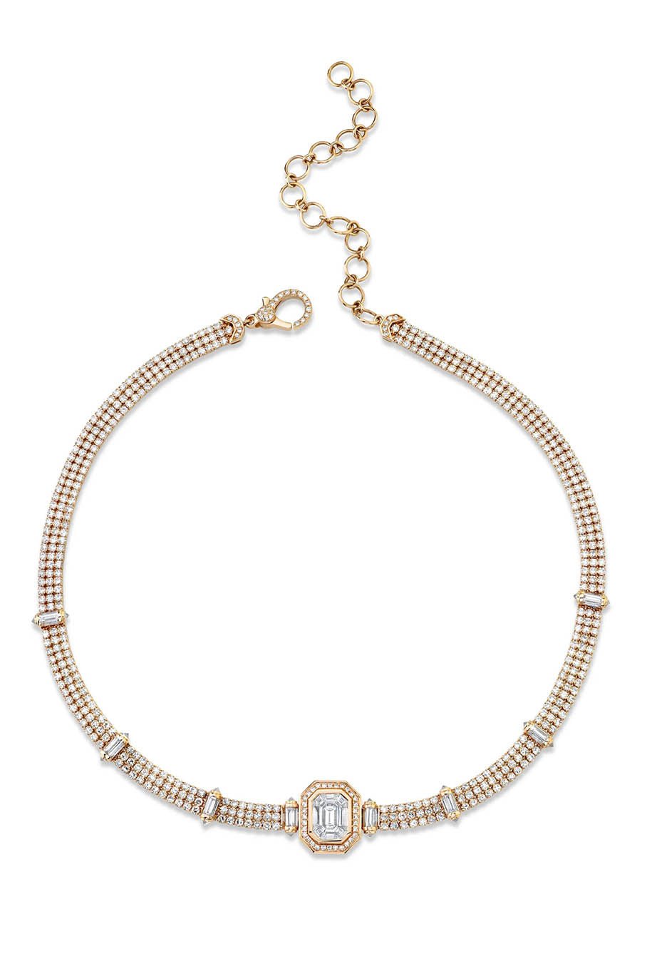 SHAY JEWELRY-Triple Thread Illusion Choker-ROSE GOLD