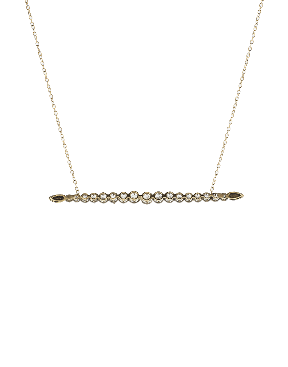 SHAY JEWELRY-Black Onyx & Diamond Bar Necklace-YELLOW GOLD