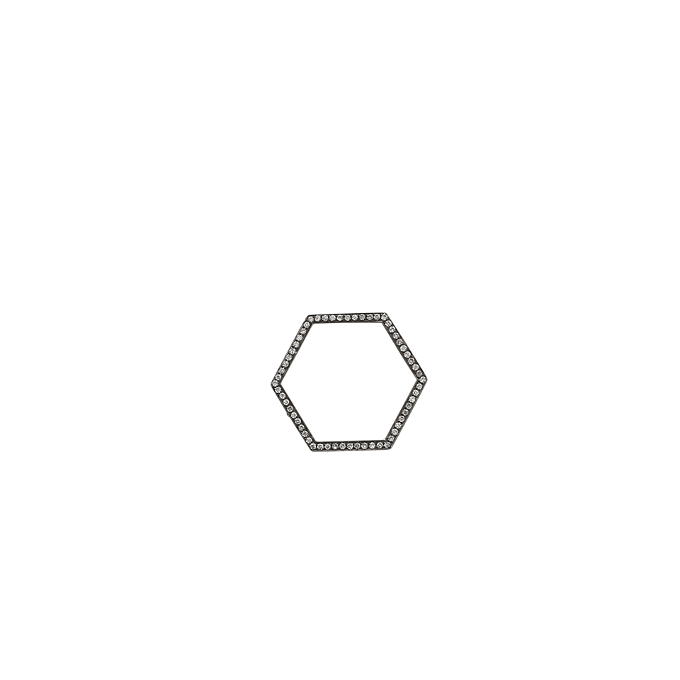SHAY JEWELRY-Hexagon Ring-BLACK GOLD