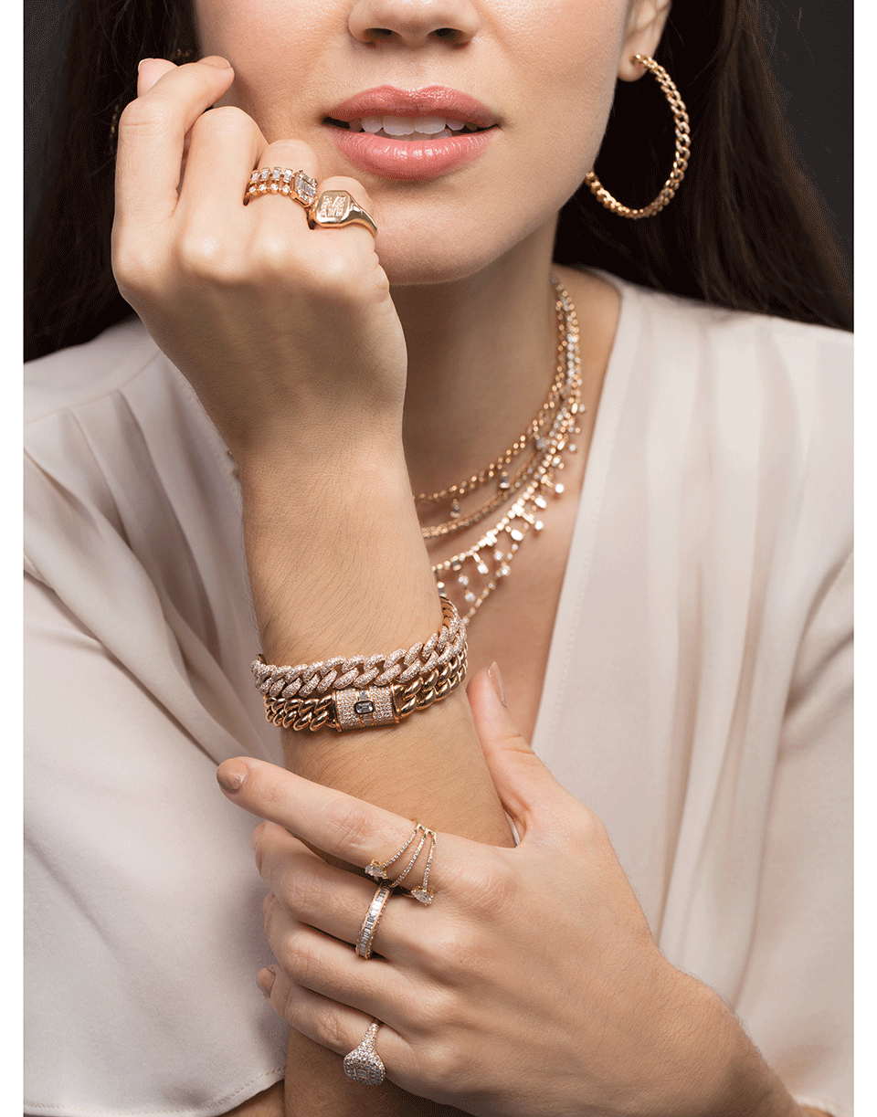 SHAY JEWELRY-Initial Pinky Ring-ROSE GOLD